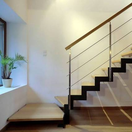 escalier bois acier